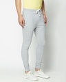 Shop Men's Grey Melange Slim Fit Joggers-Design