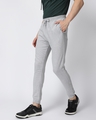 Shop Men's Grey Melange Slim Fit Trackpant-Design