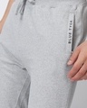 Shop Men's Grey Melange Slim Fit Trackpant-Full