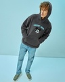 Shop Men's Grey Mickey Graphic Printed Oversized Hoodies