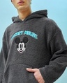 Shop Men's Grey Mickey Graphic Printed Oversized Hoodies