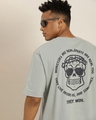 Shop Men's Grey Monsters are Real Graphic Printed Oversized T-shirt-Full