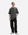 Shop Men's Grey Naruto Jump Graphic Printed Super Loose Fit T-shirt-Full