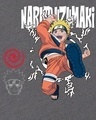 Shop Men's Grey Naruto Jump Graphic Printed Super Loose Fit T-shirt