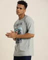 Shop Men's Grey New York Graphic Printed Oversized T-shirt-Front