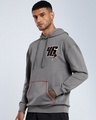 Shop Men's Grey No Limits Typography Oversized Hoodies-Full