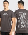 Shop Men's Grey Old School Graphic Printed T-shirt-Front