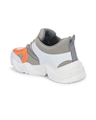 Shop Men's Grey & Orange Color Block Lace-Ups Sports Shoes-Full