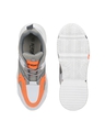 Shop Men's Grey & Orange Color Block Lace-Ups Sports Shoes