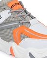 Shop Men's Grey & Orange Color Block Lace-Ups Sports Shoes