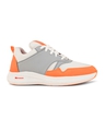 Shop Men's Grey & Orange Color Block Running Shoes