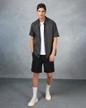 Shop Men's Grey Oversized Shirt-Full