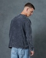 Shop Men's Dark Grey Oversized Acid Wash T-shirt-Full