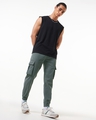 Shop Men's Grey Oversized Cargo Jogger Pants