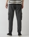 Shop Men's Grey Oversized Cargo Joggers-Full