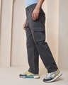 Shop Men's Grey Oversized Cargo Pants-Design