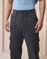 Shop Men's Grey Oversized Cargo Pants