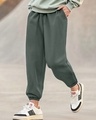 Shop Men's Grey Oversized Joggers-Front