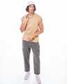 Shop Men's Grey Oversized Cargo Carpenter Pants-Full