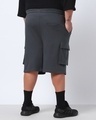 Shop Men's Grey Oversized Plus Size Cargo Shorts-Design