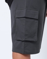 Shop Men's Grey Oversized Plus Size Cargo Shorts