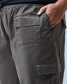 Shop Men's Grey Oversized Plus Size Cargo Pants