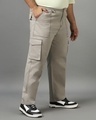 Shop Men's Grey Oversized Plus Size Cargo Pants-Design