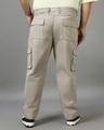 Shop Men's Grey Oversized Plus Size Cargo Pants-Full