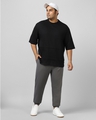 Shop Men's Grey Oversized Plus Size Joggers-Full