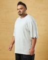 Shop Men's Grey Oversized Plus Size T-shirt-Front