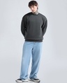 Shop Men's Grey Oversized Acid Wash Sweatshirt