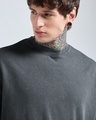 Shop Men's Grey Oversized Acid Wash Sweatshirt