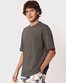 Shop Men's Grey Oversized T-shirt-Design