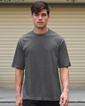 Shop Men's Grey Oversized T-shirt-Front