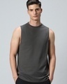 Shop Men's Grey Oversized Vest-Front