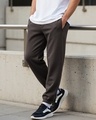 Shop Men's Grey Oversized Warm Joggers-Front