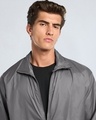 Shop Men's Grey Oversized Windcheater Jacket