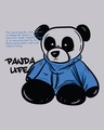 Shop Men's Grey Panda Life Graphic Printed T-shirt-Full