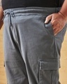 Shop Men's Grey Oversized Plus Size Cargo Jogger Pants