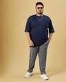 Shop Men's Grey Plus Size Track Pants-Full