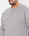 Shop Men's Grey Plus Size Henley T-shirt