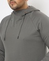 Shop Men's Grey Plus Size Hoodie T-shirt