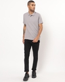 Shop Men's Grey Polo T-shirt-Full
