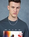 Shop Men's Grey Poster Graphic Printed Oversized T-shirt
