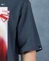 Shop Men's Grey Poster Graphic Printed Oversized T-shirt