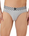 Shop Pack of 2 Men's Grey Printed Cotton Briefs-Full