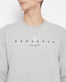 Shop Men's Grey Printed Fleece Blend Sweatshirt