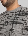 Shop Men's Grey Printed Plus Size T-shirt