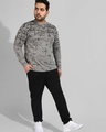 Shop Men's Grey Printed Plus Size T-shirt