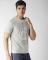 Shop Men's Grey Printed Slim Fit T-shirt-Full